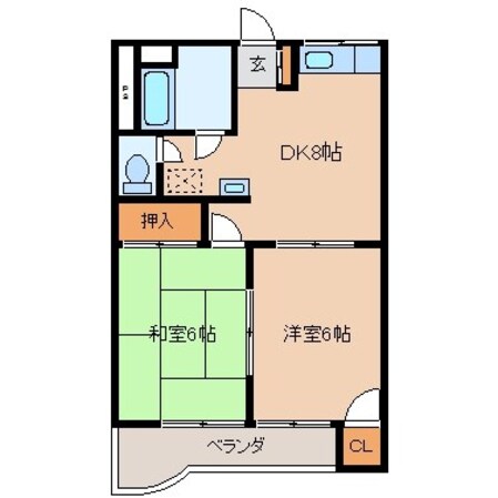 戸田ハイツの物件間取画像